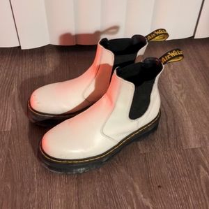 Doc marten white chelsea boots chunky